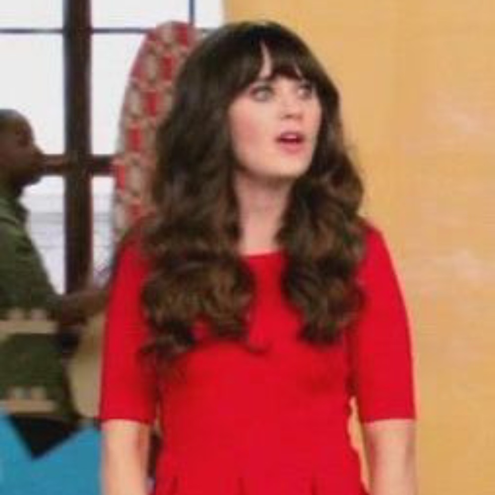 Jessica Day's Red Opening Credit ZARA dress Size M